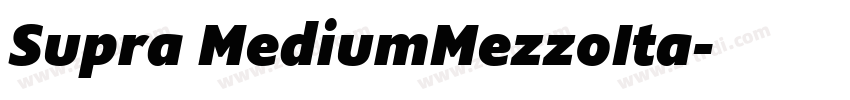 Supra MediumMezzoIta字体转换